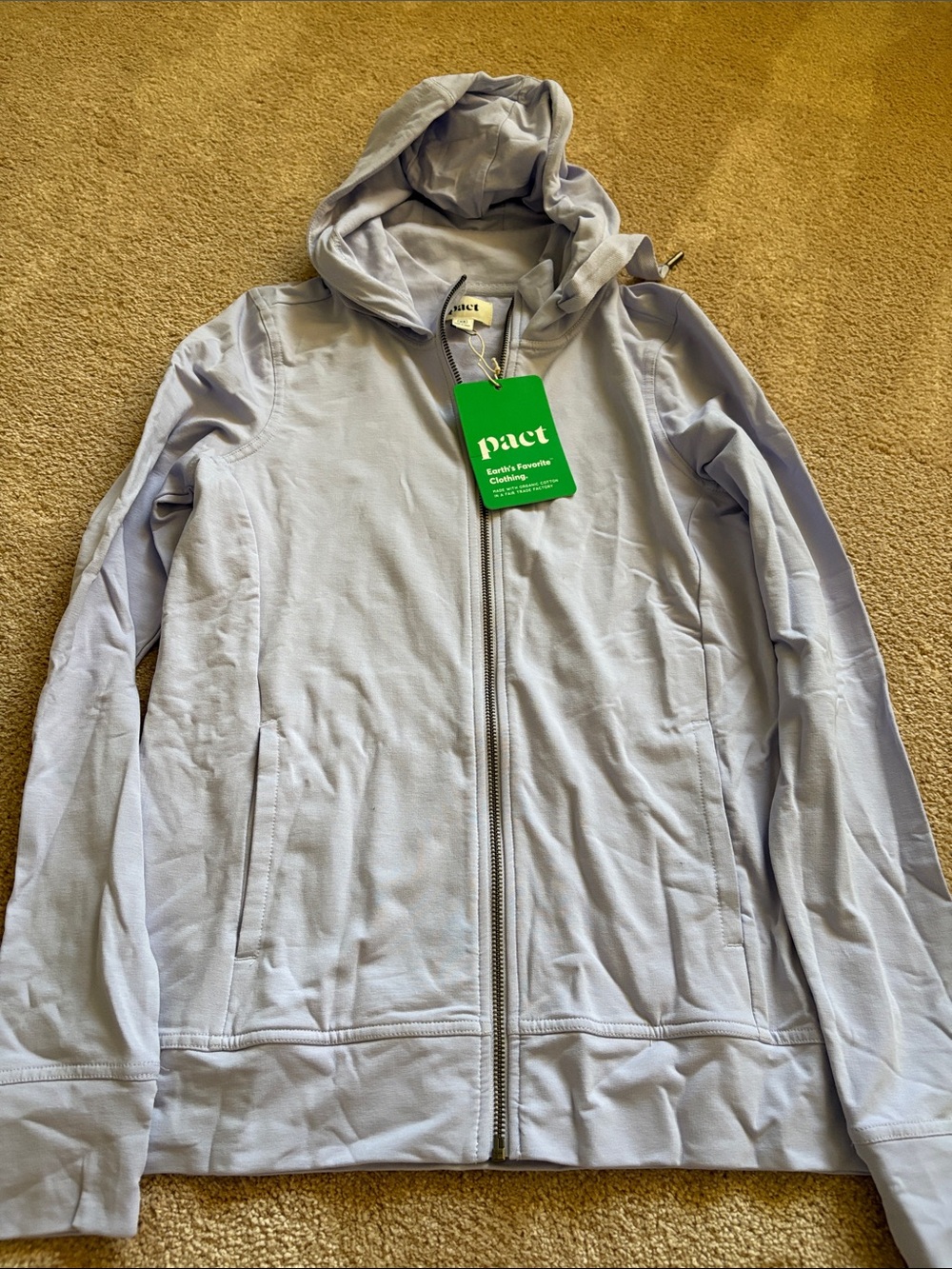 Pact Women’s Light Lavender Full-Zip Hoodie Jacket